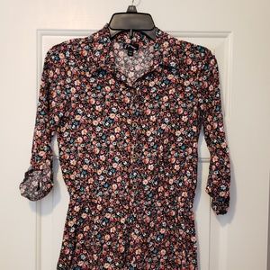 Target girls floral Art Class romper LG 10-12